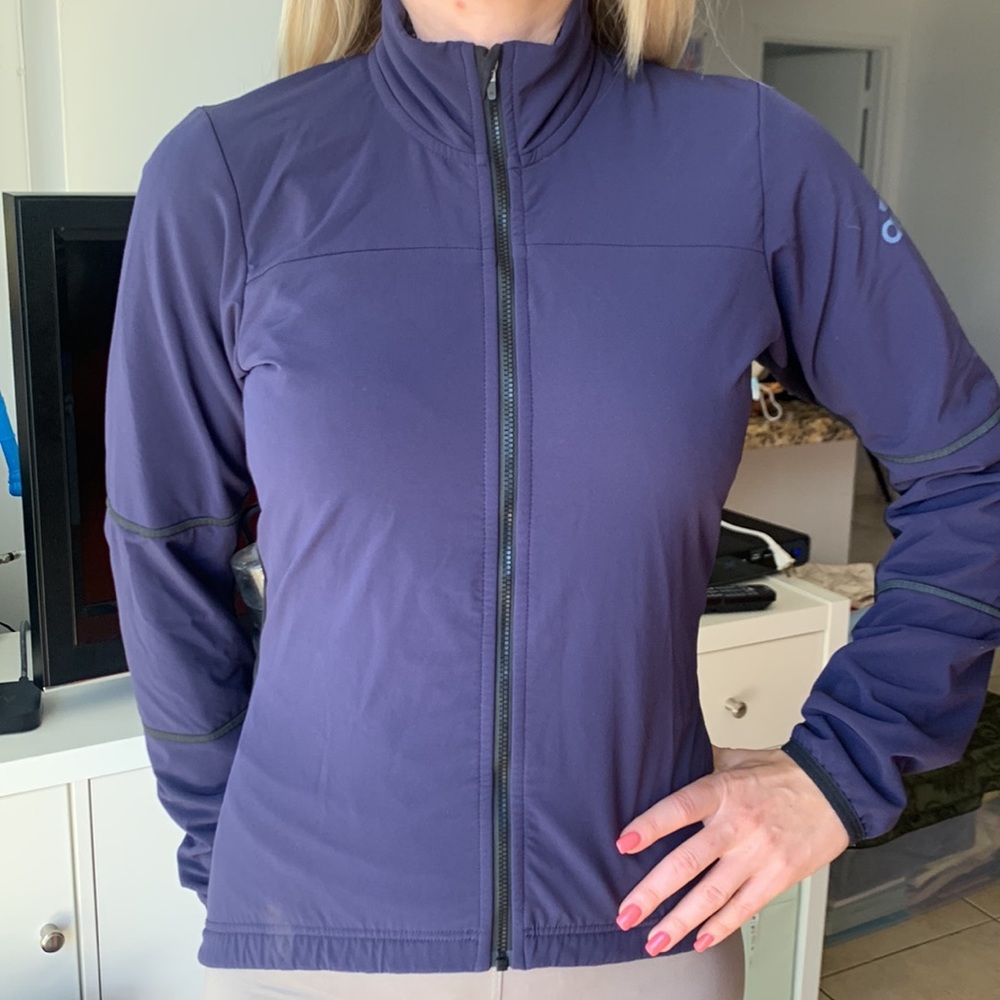 ADIDAS cycle jacket purple/ black small woman size